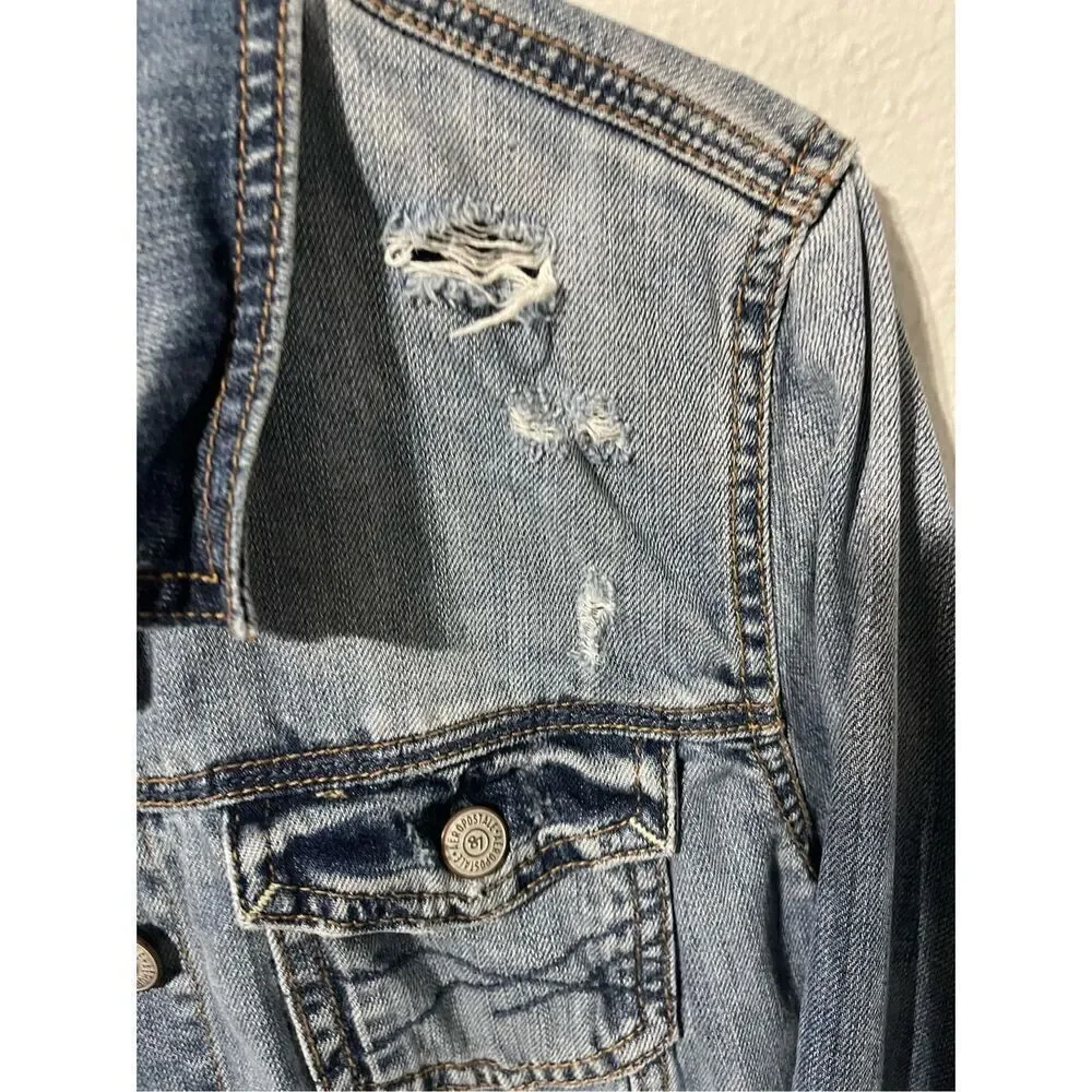 ❤️Aeropostale Crop Casual Denim Jacket